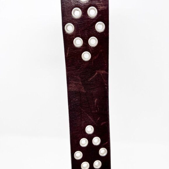 Abercrombie  & Fitch Brown Leather 2 Ring Belt 38" - Picture 7 of 8